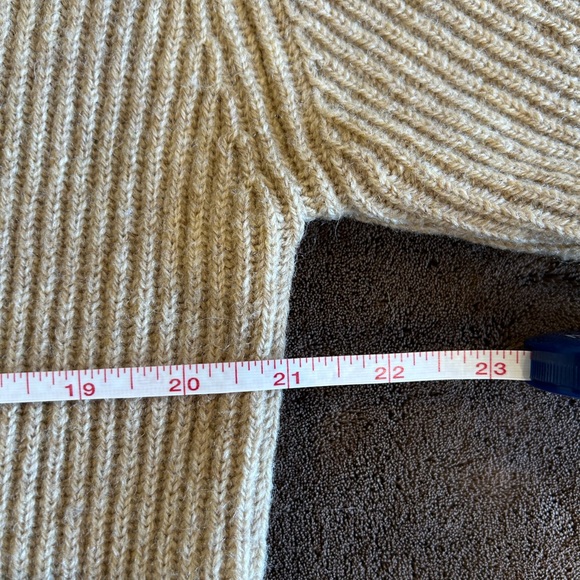 Men’s Large Beige Shetland Wool Braemar International Button-Up Cardigan - Picture 4 of 7